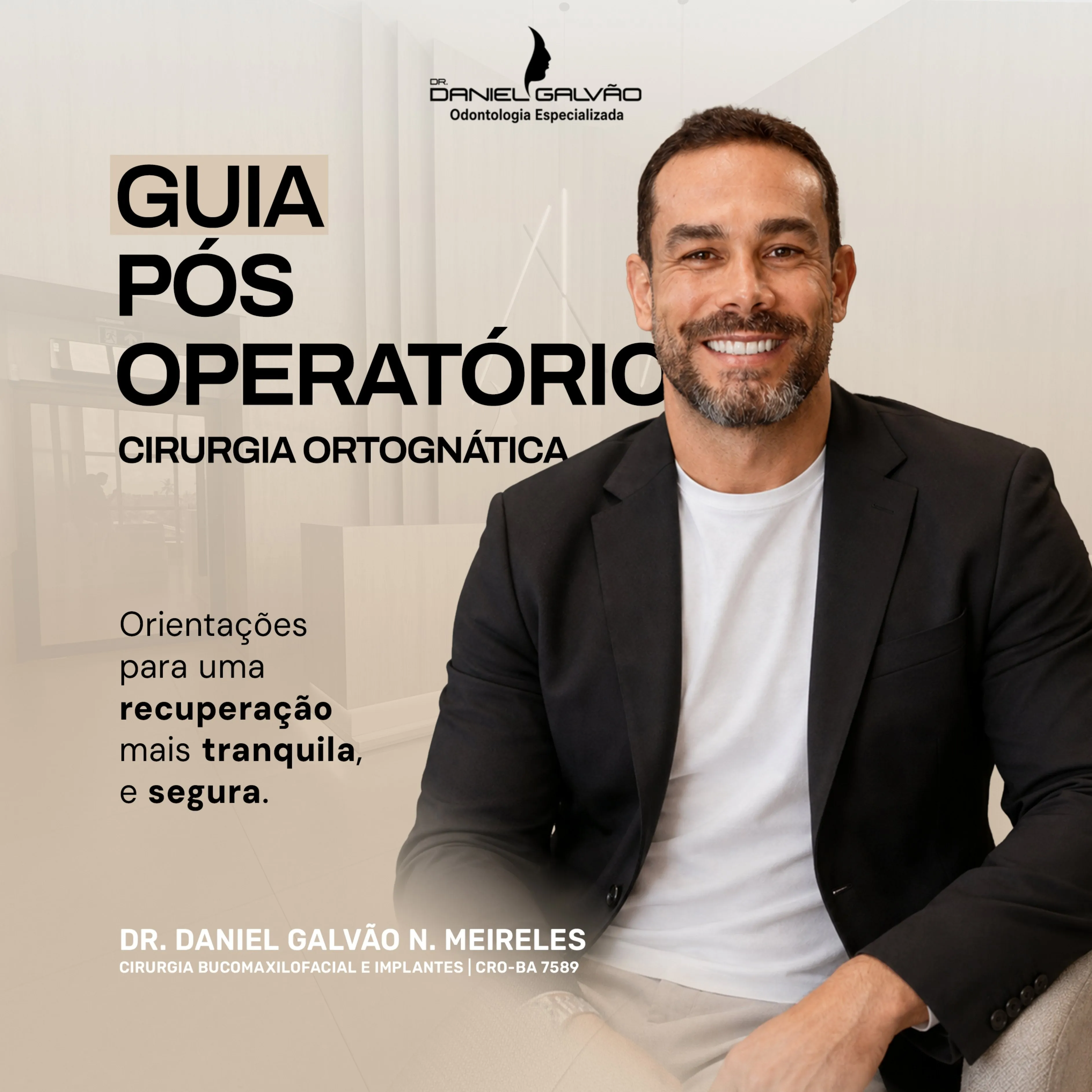 Capa das recomendações para Cirurgia Ortognática da Clínica Dr. Daniel Galvão